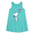 thumbnail image 1 of Peanuts - Snoopy Flag Heart - Toddler & Youth Girls A-line Dress, 1 of 4