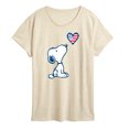 thumbnail image 1 of Peanuts - Snoopy Flag Heart Short Sleeve Graphic T-Shirt, 1 of 6