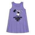 thumbnail image 1 of Peanuts - Snoopy Flipping - Student Mode Off - Toddler & Youth Girls A-line Dress, 1 of 5