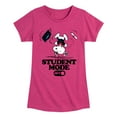 thumbnail image 1 of Peanuts - Snoopy Flipping - Student Mode Off - Toddler & Youth Girls Short Sleeve Graphic T-Shirt, 1 of 5