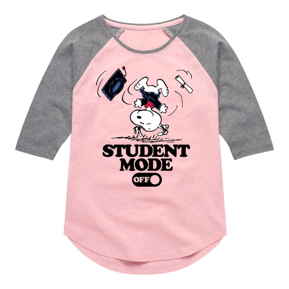Peanuts - Snoopy Flipping - Student Mode Off - Toddler & Youth Short Sleeve Graphic T-Shirt