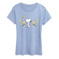 thumbnail image 1 of Peanuts - Snoopy Floral - Women's Short Sleeve Graphic T-Shirt, 1 of 4