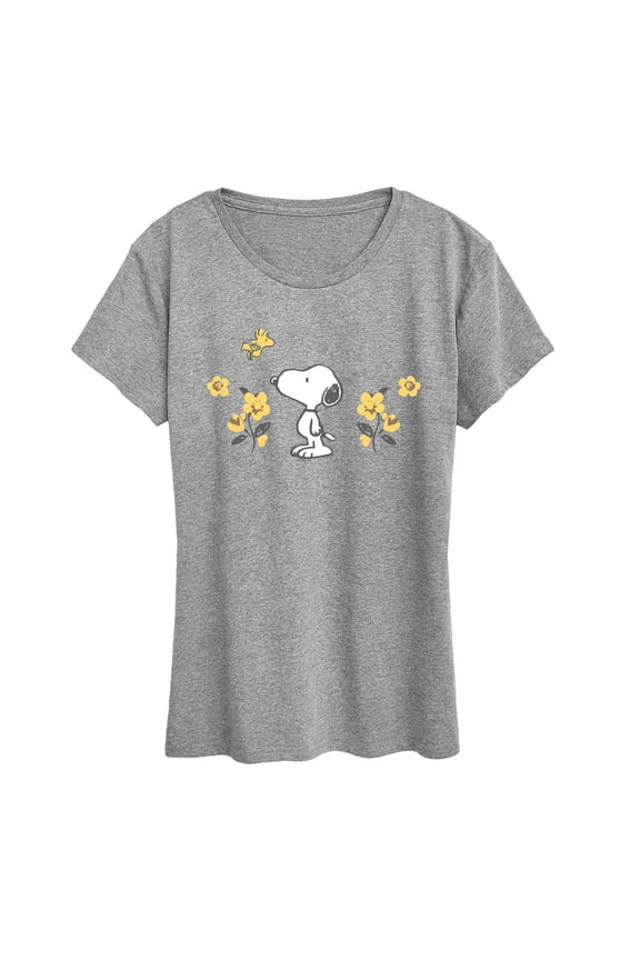 - Snoopy Floral - Women's Short Sleeve Graphic T-Shirt
