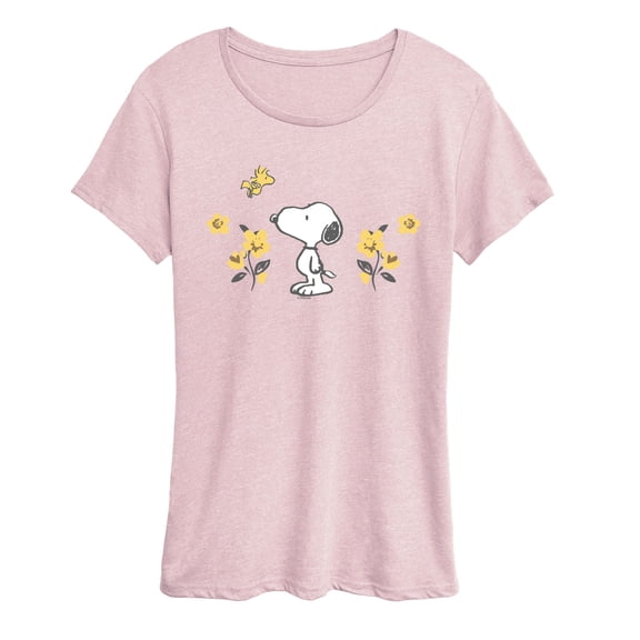 Peanuts - Snoopy Floral - Women's Short Sleeve Graphic T-Shirt