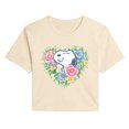 thumbnail image 1 of Peanuts - Snoopy Flower Heart Cropped Graphic T-Shirt, 1 of 4