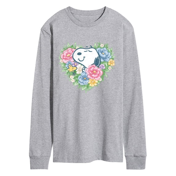 Peanuts - Snoopy Flower Heart Long Sleeve Graphic T-Shirt
