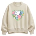 thumbnail image 1 of Peanuts - Snoopy Flower Heart Oversized Fleece Crew Sweatshirt, 1 of 4