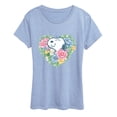 thumbnail image 1 of Peanuts - Snoopy Flower Heart - Women's Short Sleeve Graphic T-Shirt, 1 of 4