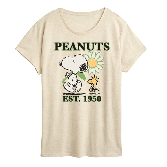 Peanuts - Snoopy Flower - Women's Short Sleeve Graphic T-Shirt