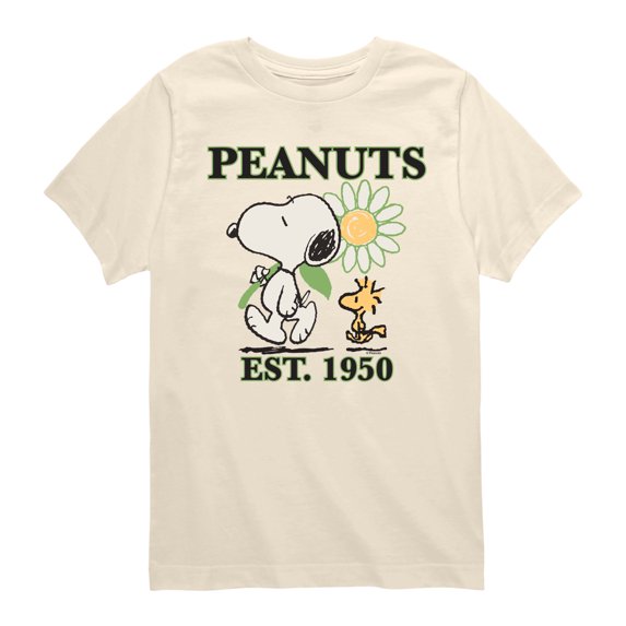 Peanuts - Snoopy Flower - Youth Boys Short Sleeve Graphic T-Shirt