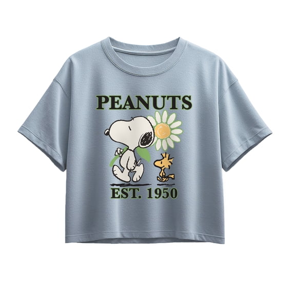 Peanuts - Snoopy Flower - Youth Girls Boxy T-Shirt