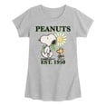 thumbnail image 1 of Peanuts - Snoopy Flower - Youth Girls Fitted Short Sleeve T-Shirt, 1 of 4