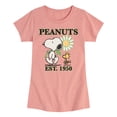 thumbnail image 1 of Peanuts - Snoopy Flower - Youth Girls Fitted Short Sleeve T-Shirt, 1 of 5