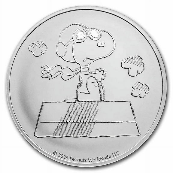 Peanuts Snoopy Flying Ace 1 oz Silver Round