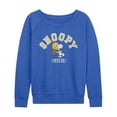 thumbnail image 1 of Peanuts - Snoopy Football - Women's French Terry Long Sleeve Pullover, 1 of 4