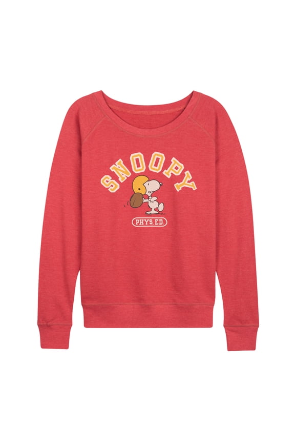 - Snoopy Football - Women's French Terry Long Sleeve Pullover