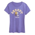 thumbnail image 1 of Peanuts - Snoopy Football - Women's Short Sleeve Graphic T-Shirt, 1 of 4