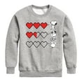 thumbnail image 1 of Peanuts - Snoopy Game Hearts - Toddler & Youth Crewneck Fleece Sweatshirt, 1 of 6
