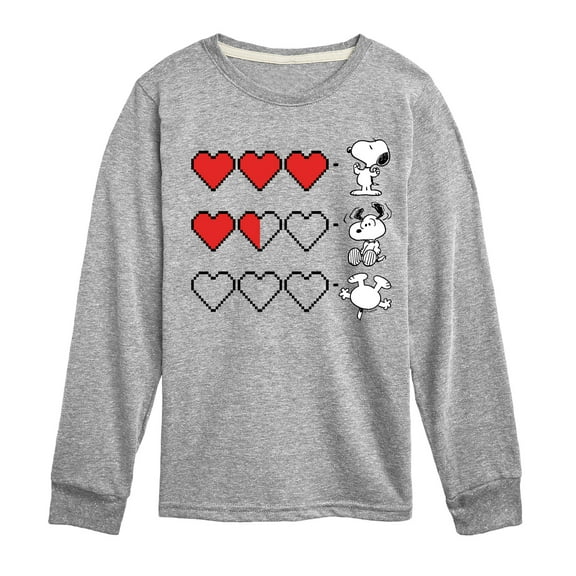 Peanuts - Snoopy Game Hearts - Toddler & Youth Long Sleeve Graphic T-Shirt