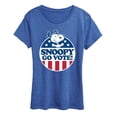 thumbnail image 1 of Peanuts - Snoopy Go Vote - Ladies Short Sleeve Classic Fit Tee, 1 of 6