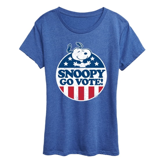 Peanuts - Snoopy Go Vote - Ladies Short Sleeve Classic Fit Tee