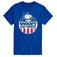 thumbnail image 1 of Peanuts - Snoopy Go Vote - Men's Short Sleeve Graphic T-Shirt, 1 of 6