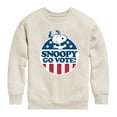 thumbnail image 1 of Peanuts - Snoopy Go Vote - Toddler & Youth Crewneck Fleece Sweatshirt, 1 of 6