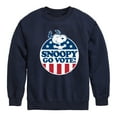 thumbnail image 1 of Peanuts - Snoopy Go Vote - Toddler & Youth Crewneck Fleece Sweatshirt, 1 of 6