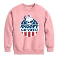thumbnail image 1 of Peanuts - Snoopy Go Vote - Toddler & Youth Crewneck Fleece Sweatshirt, 1 of 5
