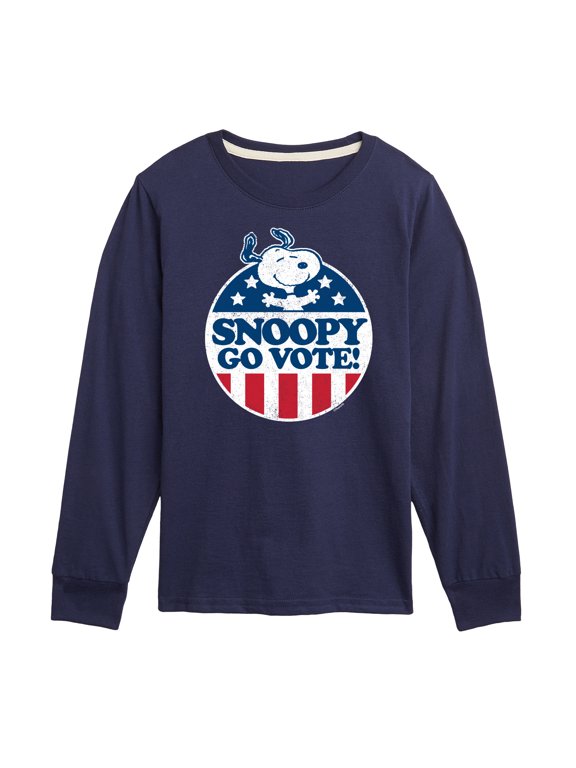 - Snoopy Go Vote Boys' Long Sleeve Graphic T-Shirt