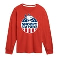 thumbnail image 1 of Peanuts - Snoopy Go Vote - Toddler & Youth Long Sleeve Graphic T-Shirt, 1 of 6