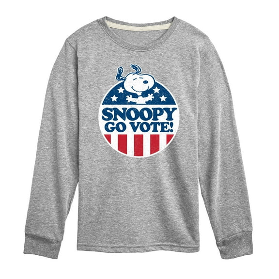 Peanuts - Snoopy Go Vote - Toddler & Youth Long Sleeve Graphic T-Shirt