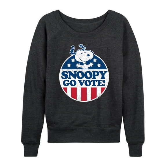 Peanuts - Snoopy Go Vote - Women's Lightweight French Terry Long Sleeve Shirt