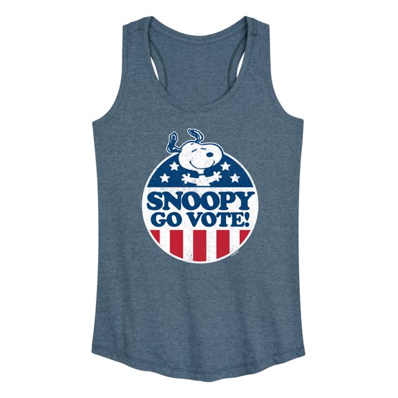 Peanuts - Snoopy Go Vote - Women's Racerback Tank Top