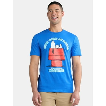 Peanuts Snoopy Good at Doing Nothing Men's & Big Men's Graphic Tee with Short Sleeves, Sizes S-3XL