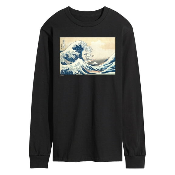 Peanuts - Snoopy Great Wave - Men's Long Sleeve Graphic T-Shirt