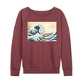thumbnail image 1 of Peanuts - Snoopy Great Wave - Women's French Terry Long Sleeve T-Shirt, 1 of 5