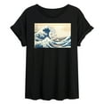 thumbnail image 1 of Peanuts - Snoopy Great Wave - Women's Oversized Graphic T-Shirt, 1 of 5