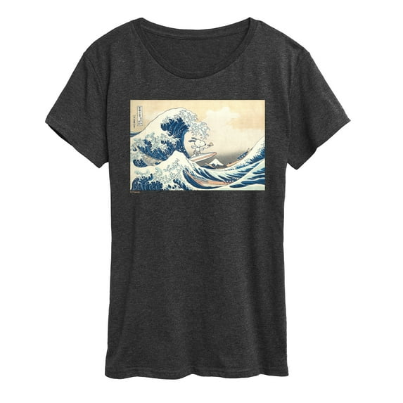 Peanuts - Snoopy Great Wave - Women's Short Sleeve Graphic T-Shirt