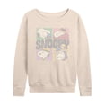 thumbnail image 1 of Peanuts - Snoopy Grid  - Women's French Terry Long Sleeve Shirt, 1 of 5