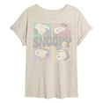 thumbnail image 1 of Peanuts - Snoopy Grid  - Womens Oversized Graphic T-Shirt, 1 of 5