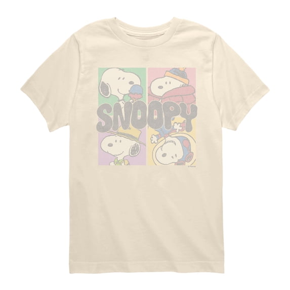 Peanuts - Snoopy Grid Boys' Short Sleeve Graphic T-Shirt