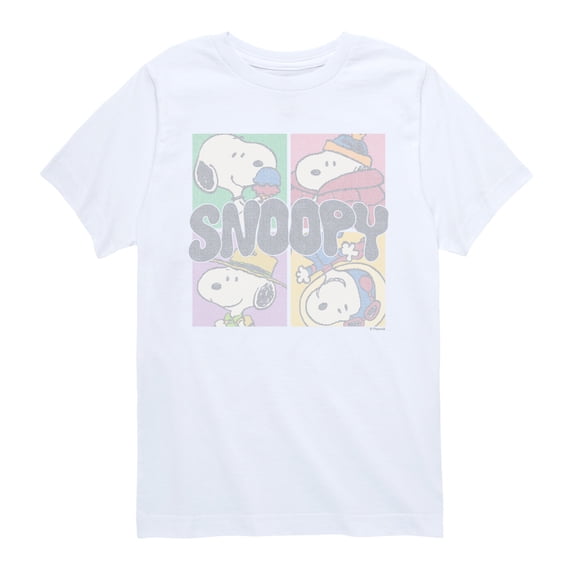 Peanuts - Snoopy Grid Boys' Short Sleeve Graphic T-Shirt