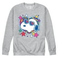 thumbnail image 1 of Peanuts - Snoopy Groovy Heart - Men's Crew Neck Fleece Pullover, 1 of 6