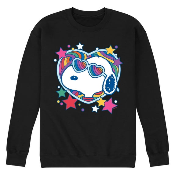 Peanuts - Snoopy Groovy Heart - Men's Crew Neck Fleece Pullover
