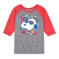 thumbnail image 1 of Peanuts - Snoopy Groovy Heart - Toddler And Youth Raglan Graphic T-Shirt, 1 of 1