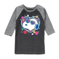 thumbnail image 1 of Peanuts - Snoopy Groovy Heart - Toddler And Youth Raglan Graphic T-Shirt, 1 of 1