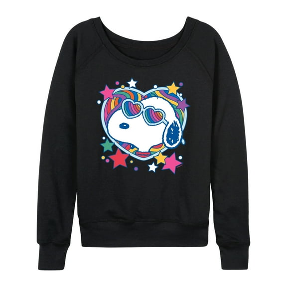 Peanuts - Snoopy Groovy Heart - Women's Lightweight French Terry Long Sleeve Shirt