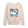 thumbnail image 1 of Peanuts - Snoopy Groovy Heart - Women's Lightweight French Terry Long Sleeve Shirt, 1 of 6