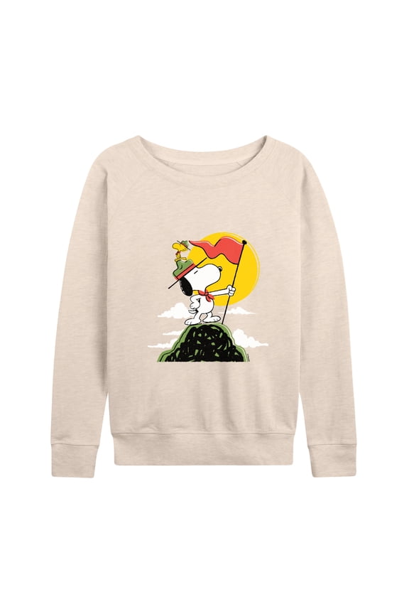 - Snoopy Guide - Women's French Terry Long Sleeve Pullover